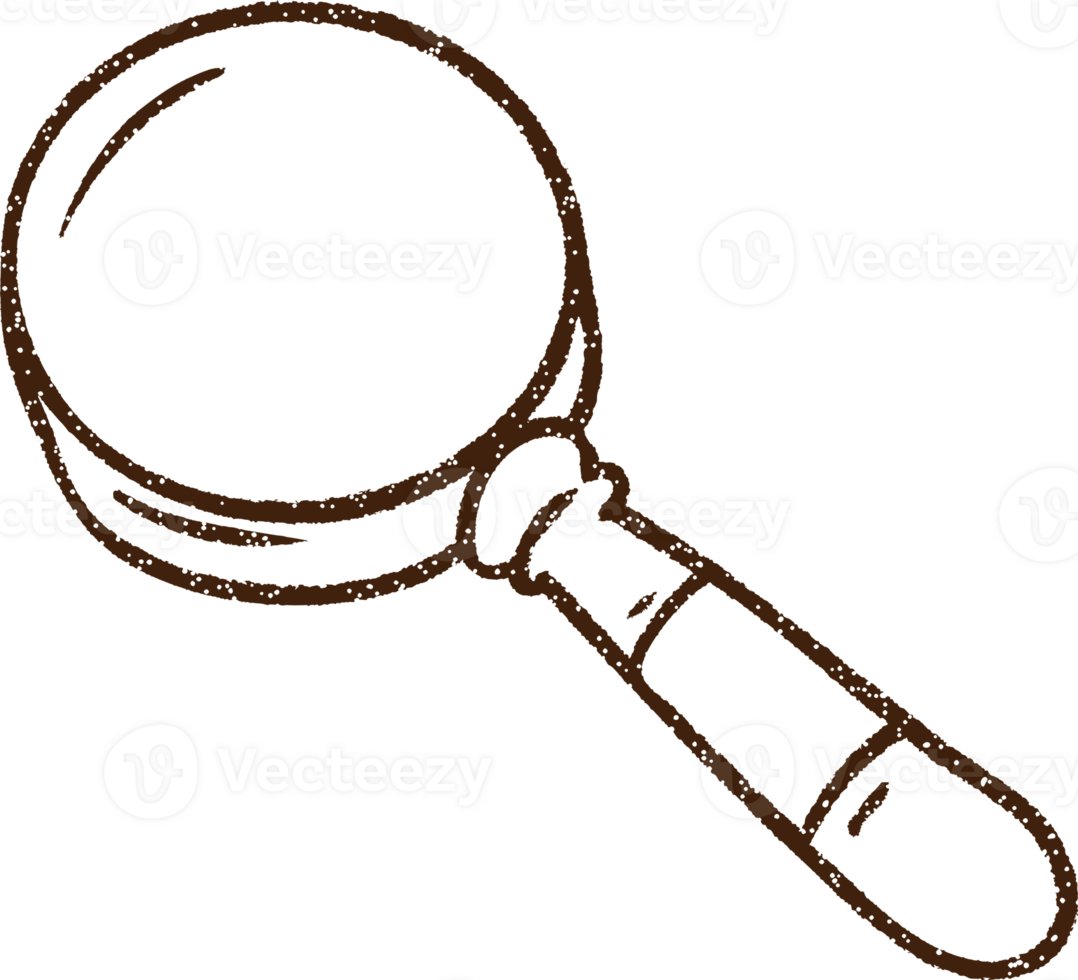 Magnifying Glass Charcoal Drawing png