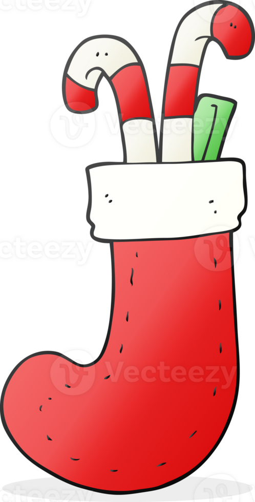 cartoon christmas stocking png