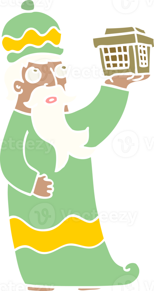one of the three wise men flat color illustration cartoon png