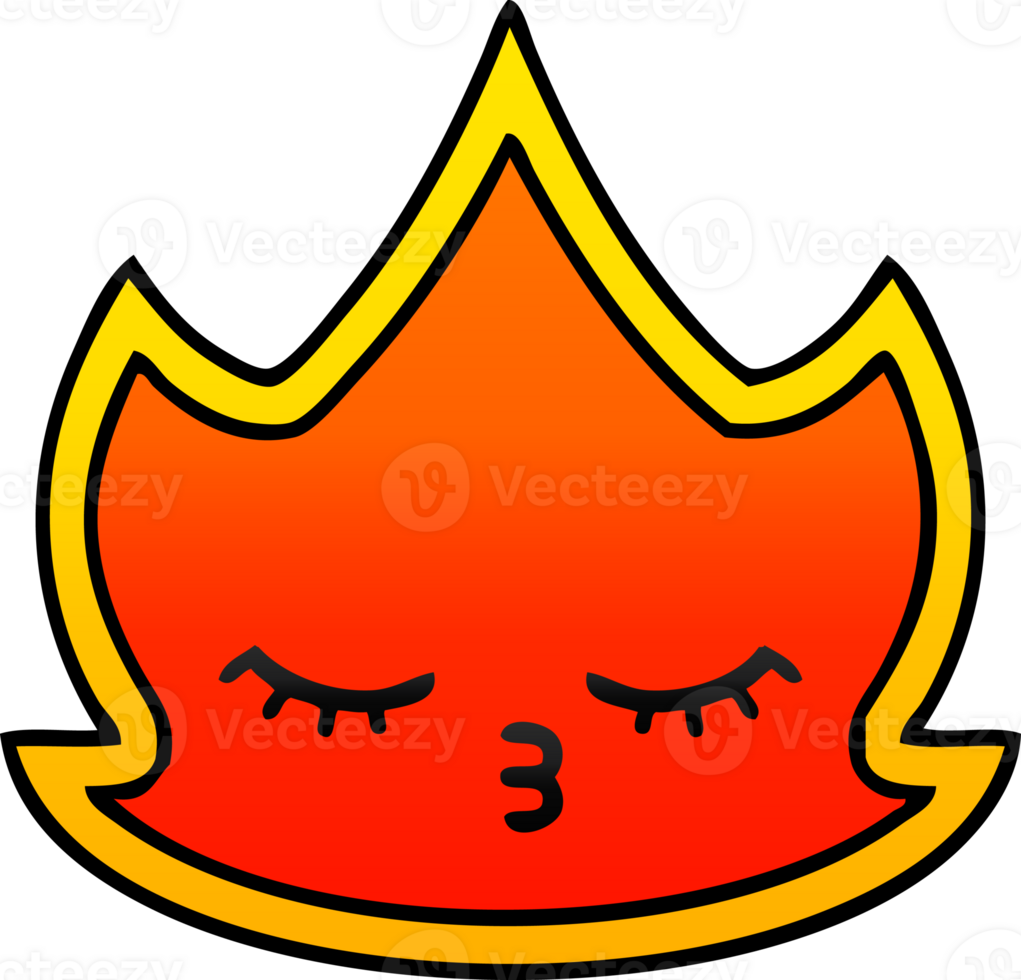 gradient shaded cartoon fire png