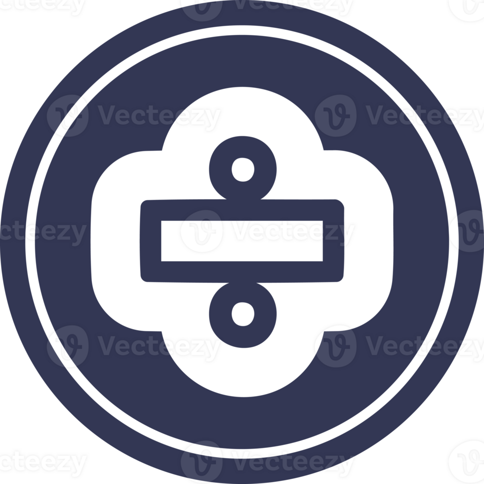division sign circular icon png