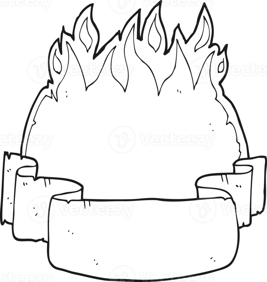 black and white cartoon banner png