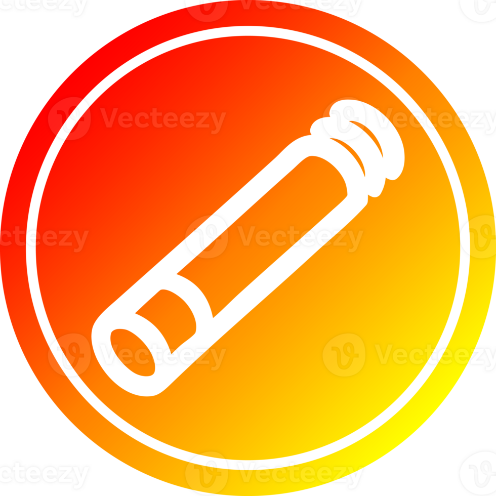 cigarrillo encendido circular en espectro de gradiente caliente png