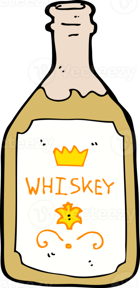 tekenfilm whisky fles png