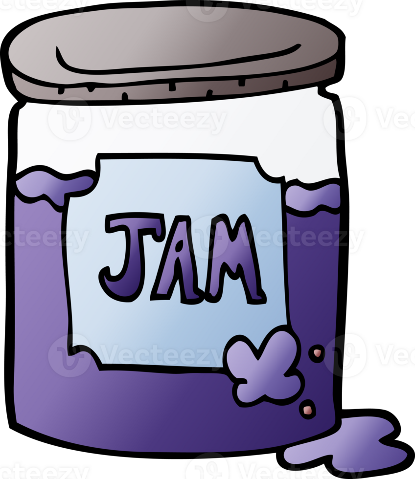 cartoon doodle jam pot png