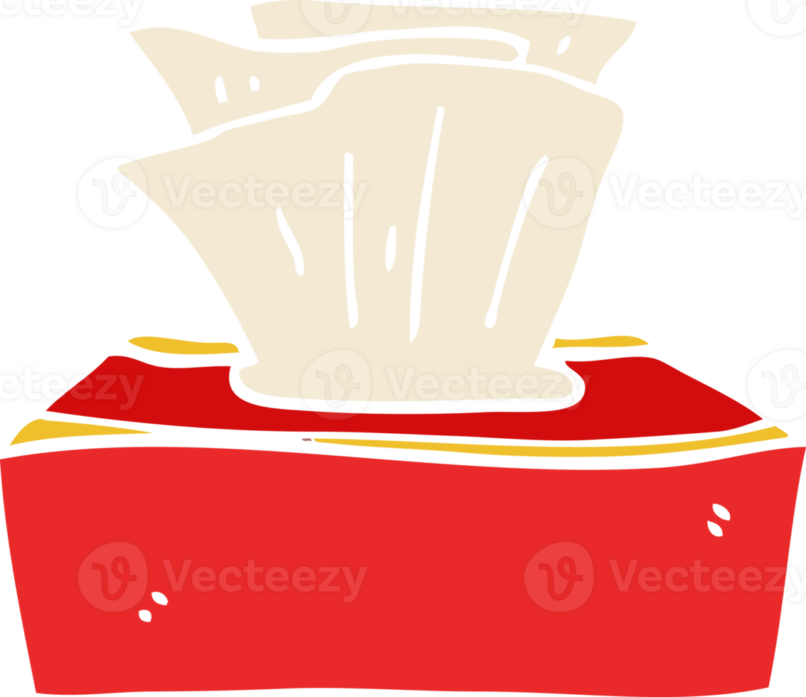 cartoon doodle box of tissues png