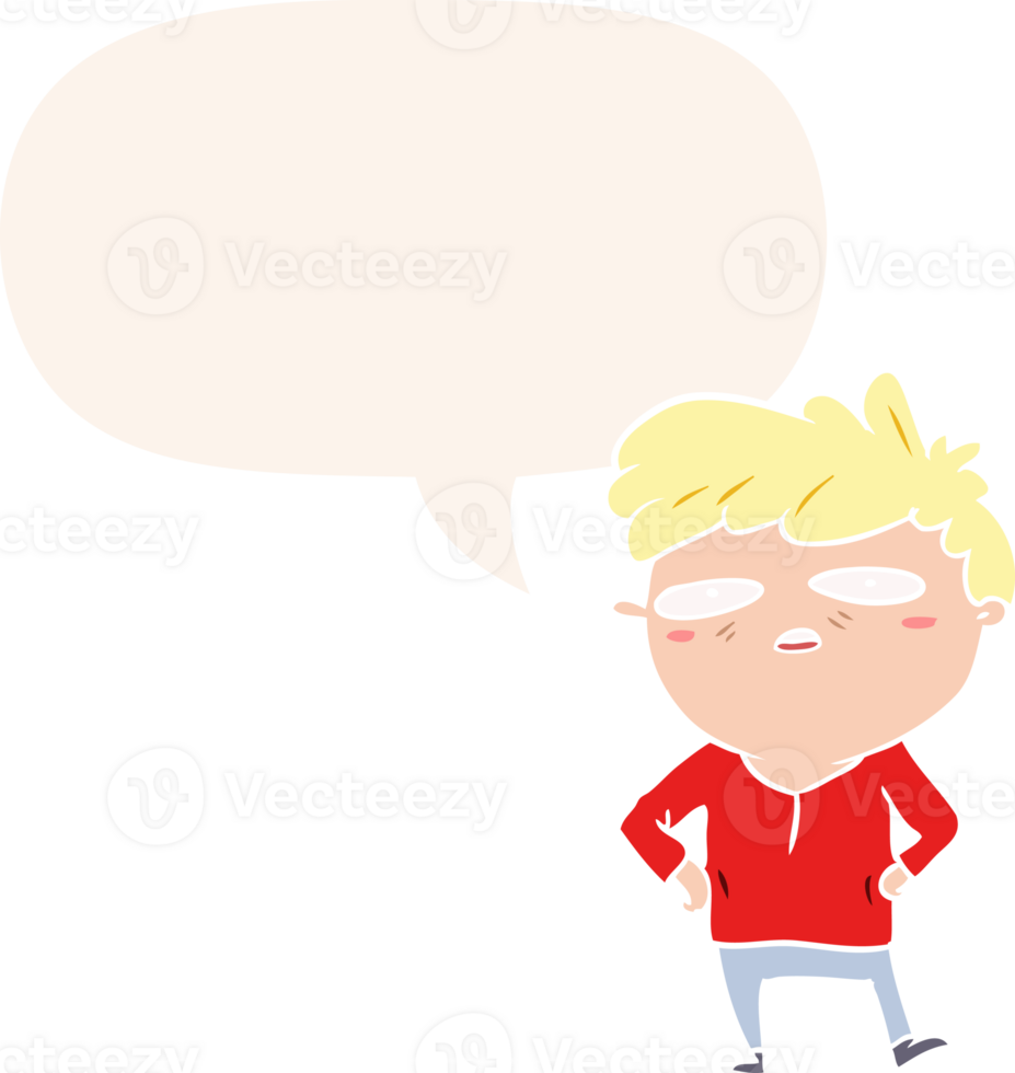 cartoon impatient man and speech bubble in retro style png