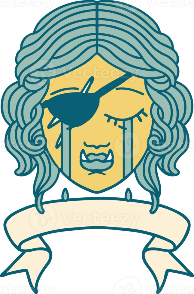 crying orc rogue character face illustration png