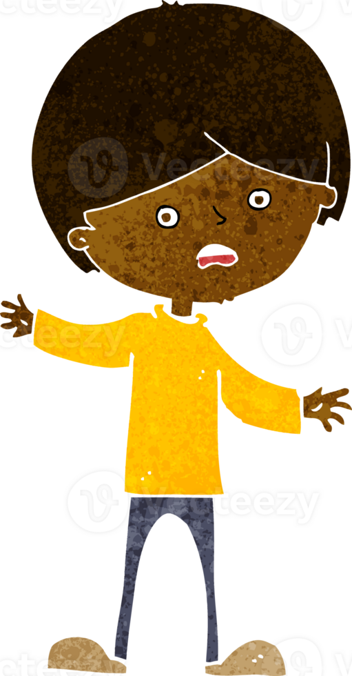 cartoon unhappy boy png