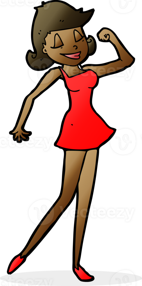 cartoon woman with can do attitude png