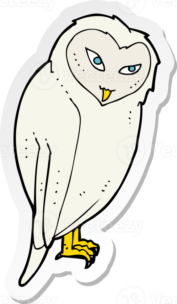 sticker of a cartoon owl png