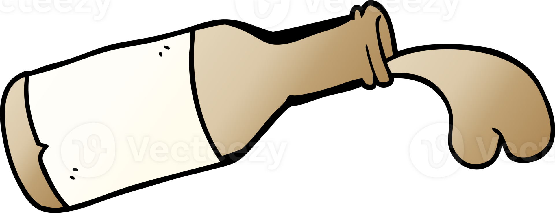 cartoon doodle bottle of chocolate milk png