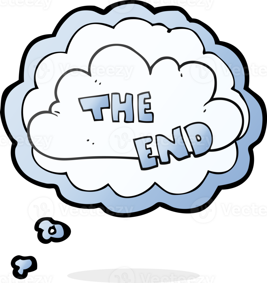 thought bubble cartoon The End symbol png
