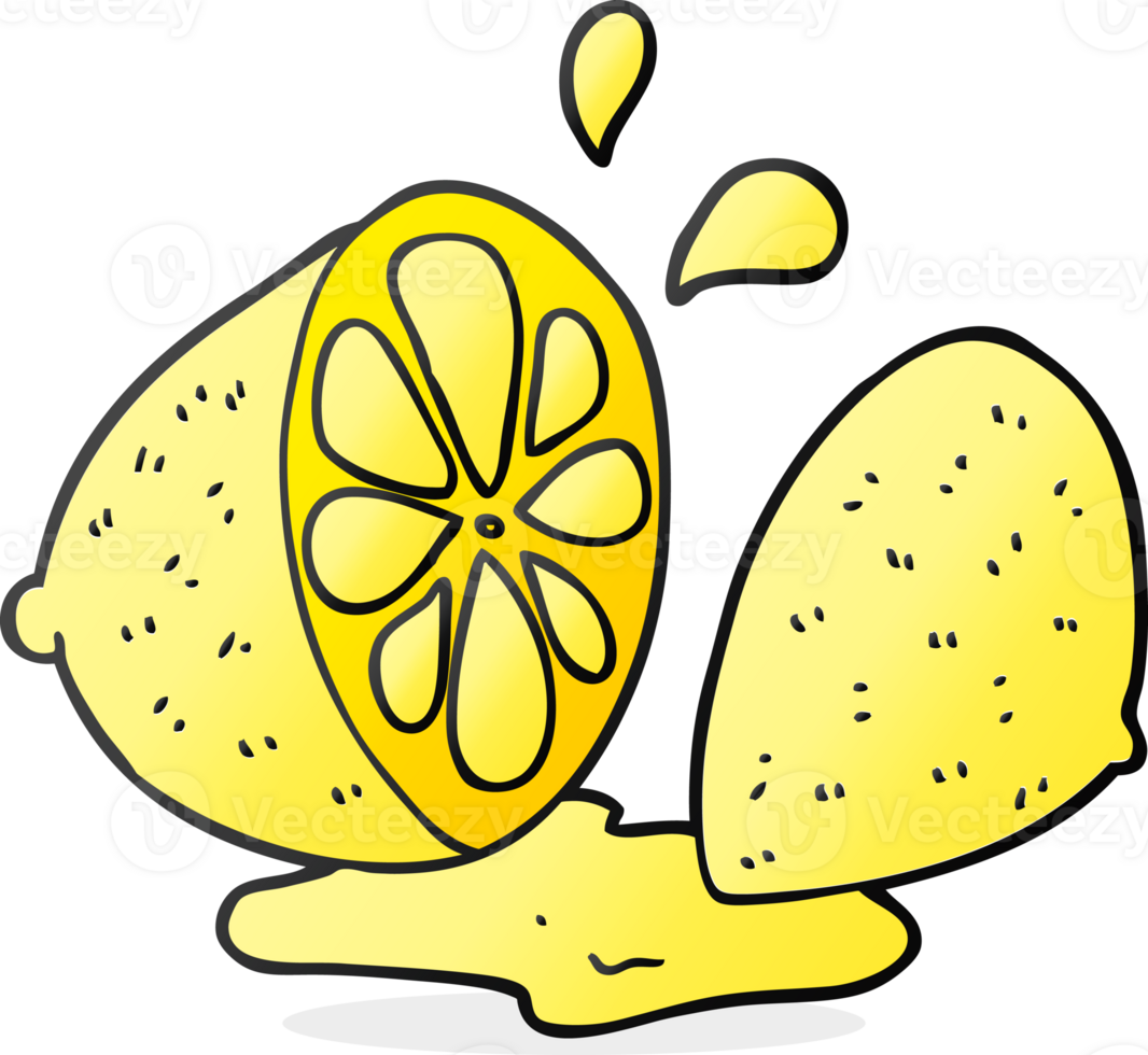 cartoon cut lemon png