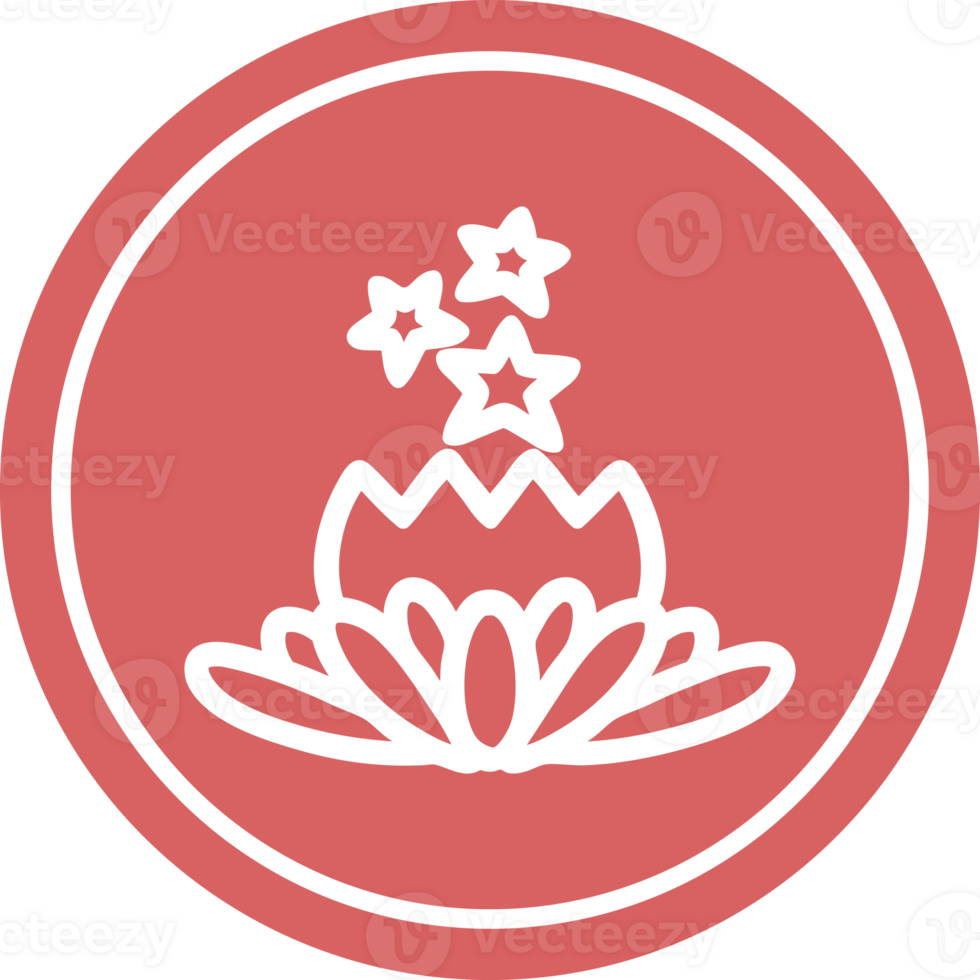 magical flower circular icon png