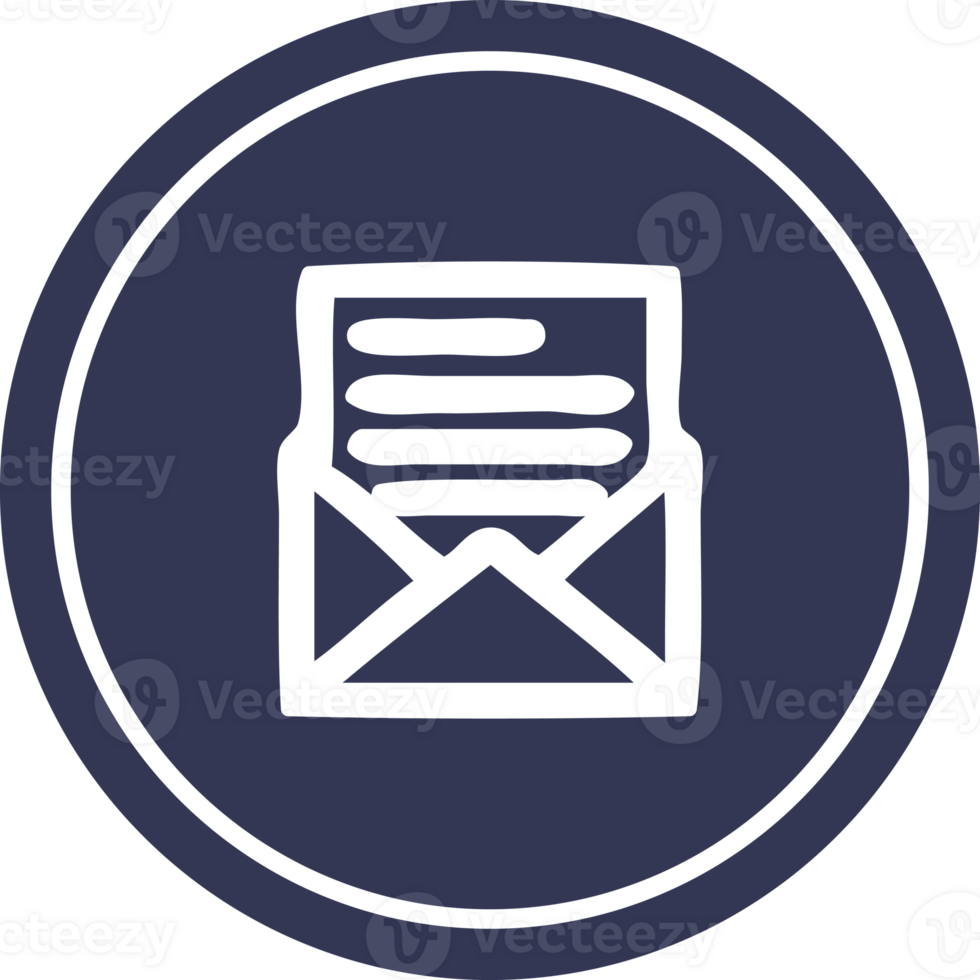 envelope letter circular icon png