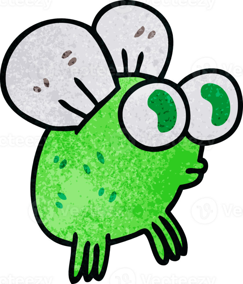 quirky hand drawn cartoon fly png