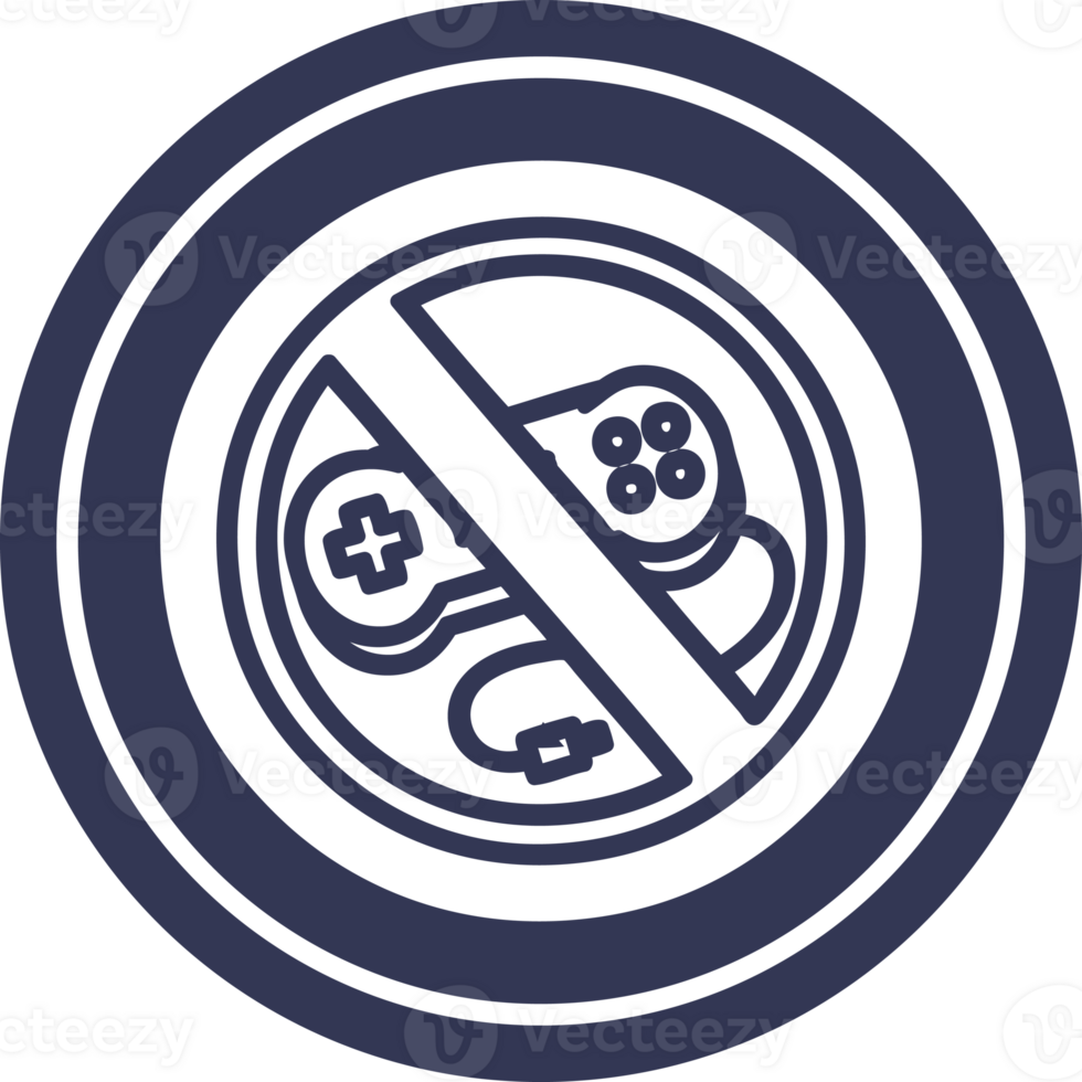 no gaming circular icon png