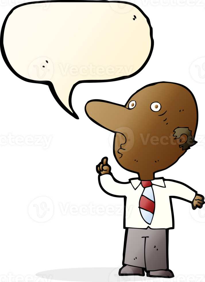 cartoon bald man asking question with speech bubble png