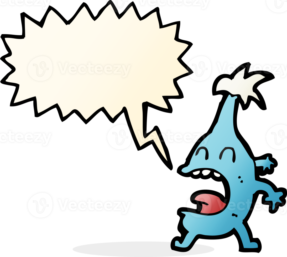 cartoon funny creature with speech bubble png