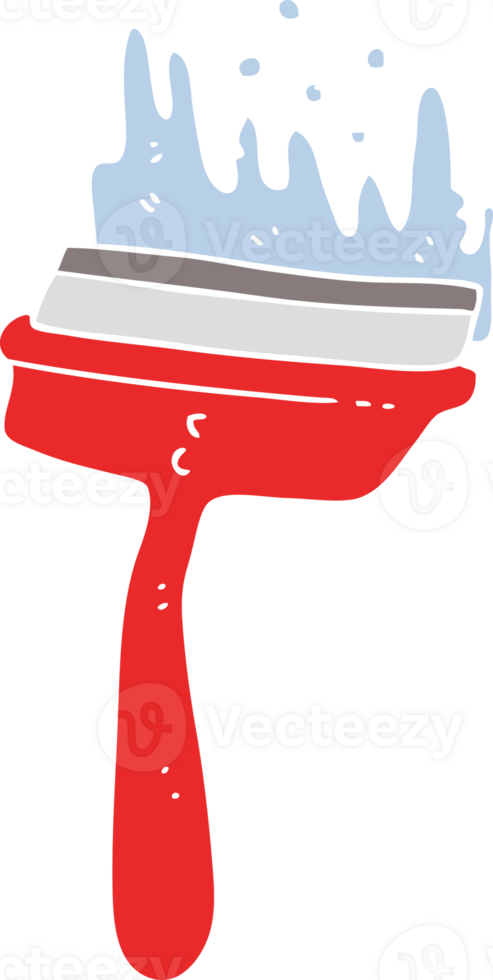 flat color illustration of a cartoon window cleaner png