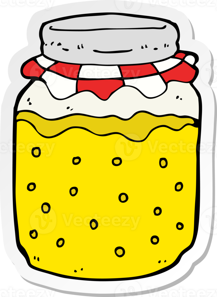 sticker of a cartoon honey jar png
