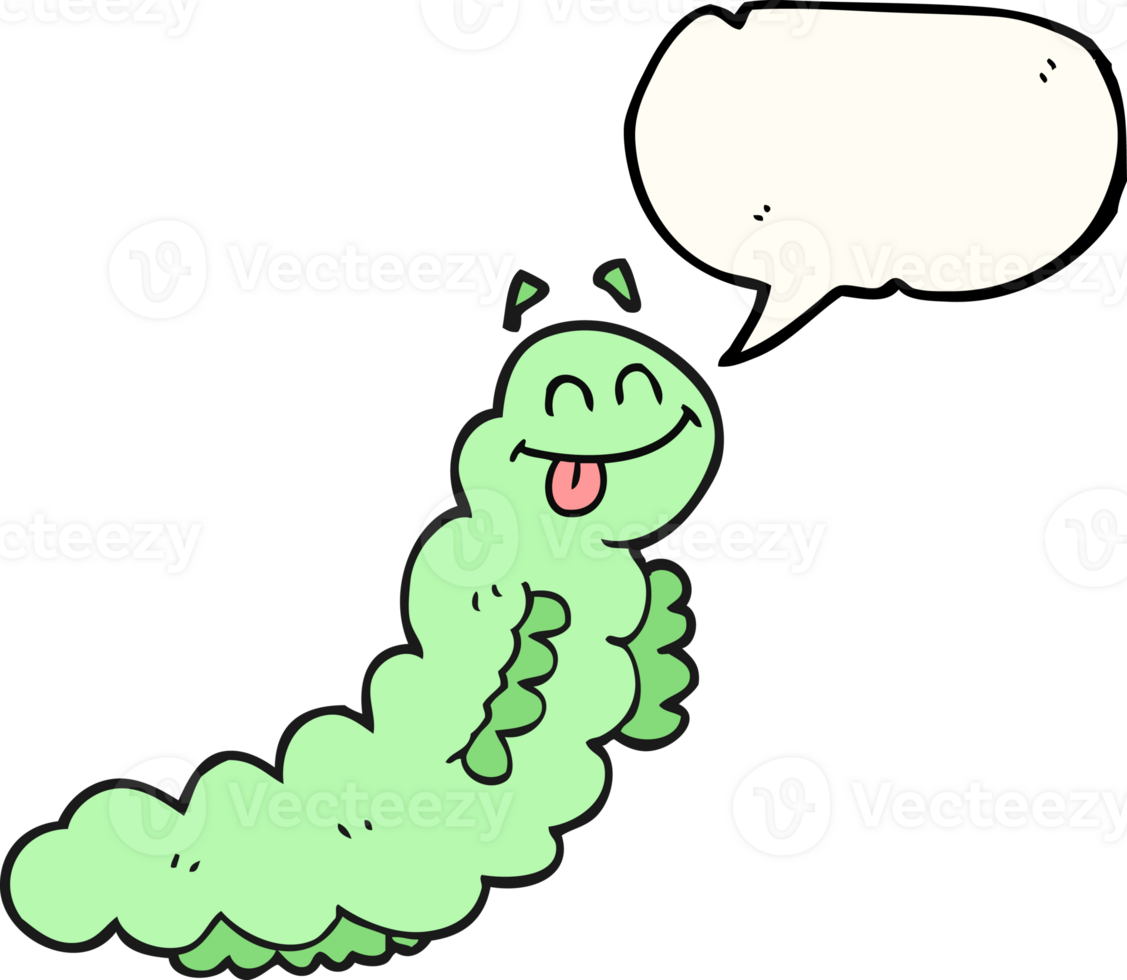 speech bubble cartoon caterpillar png