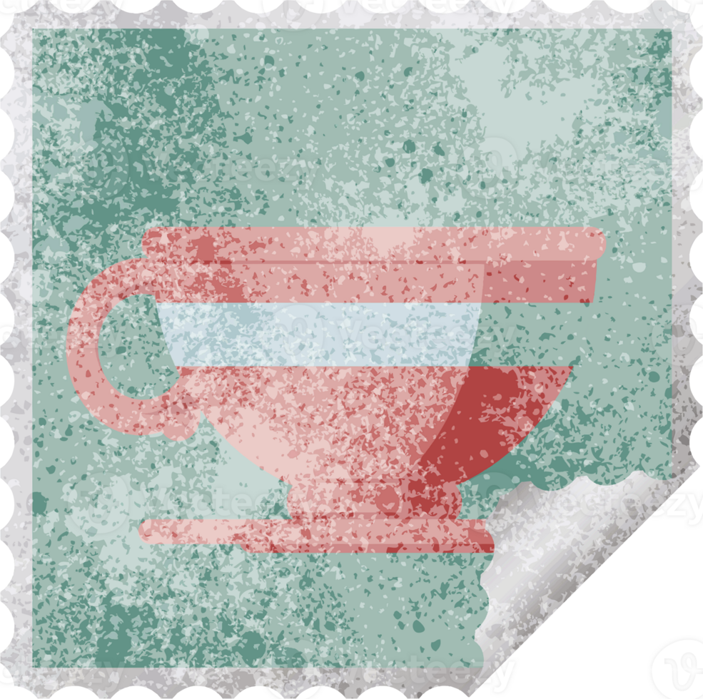 coffee cup graphic png illustration square sticker stamp