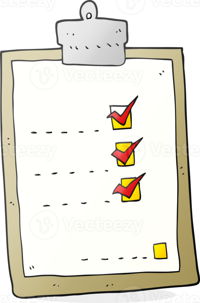 cartoon check list png