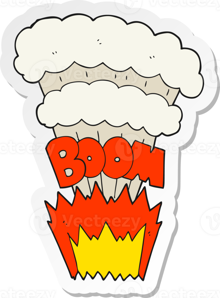 sticker of a cartoon explosion png