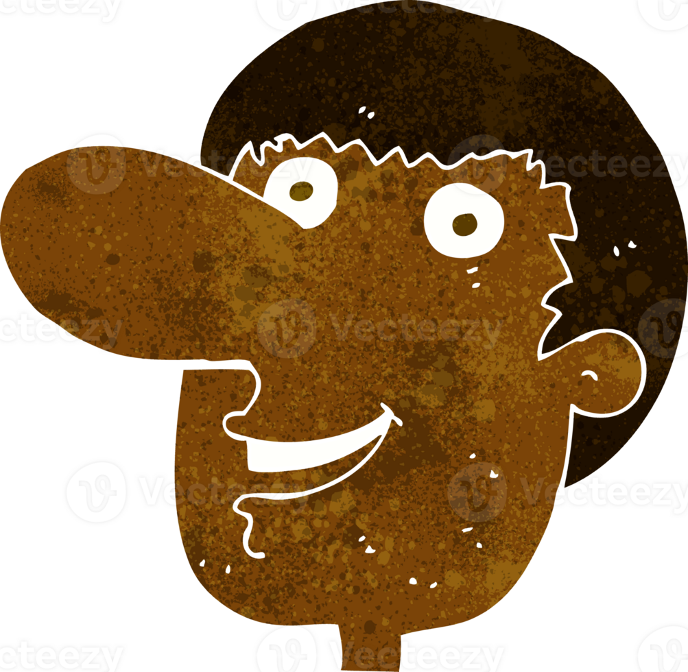cartoon happy male face png