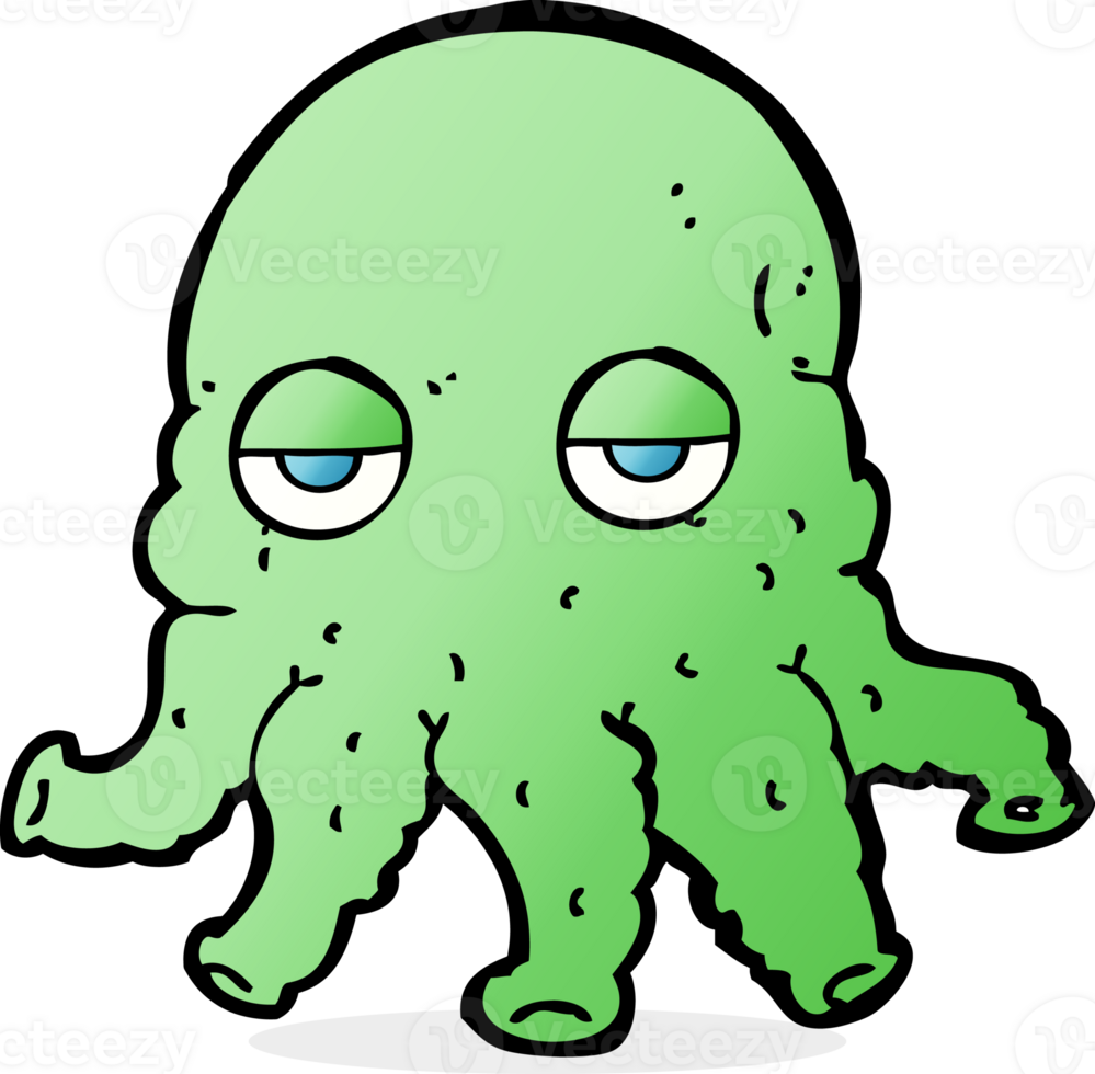 cartoon alien squid face png
