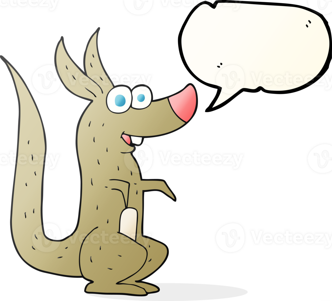 speech bubble cartoon kangaroo png