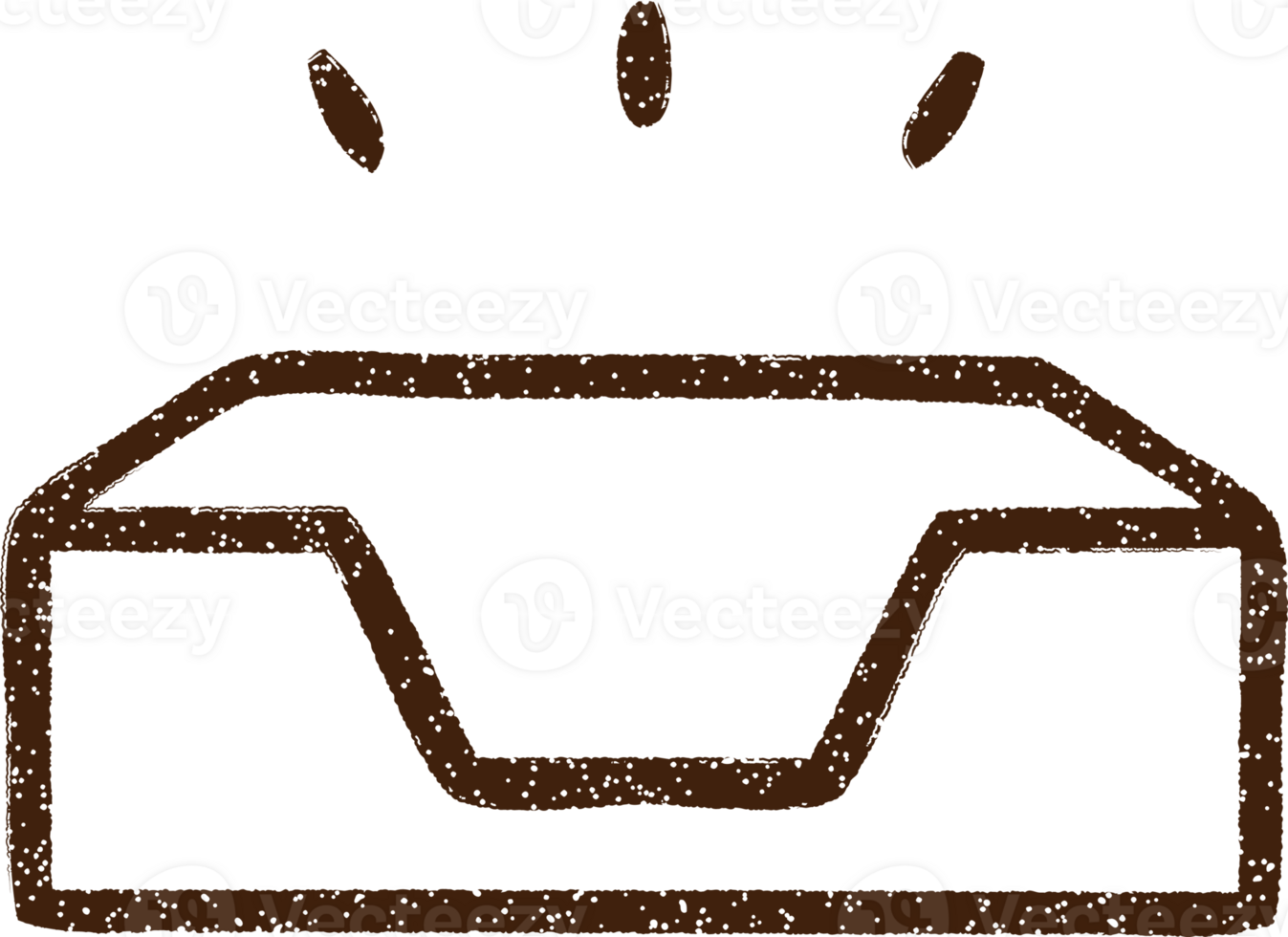 Empty InTray Charcoal Drawing png