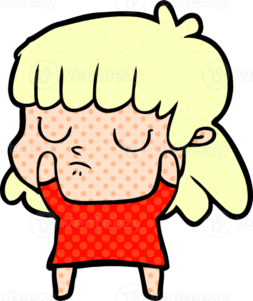 cartoon indifferent woman png