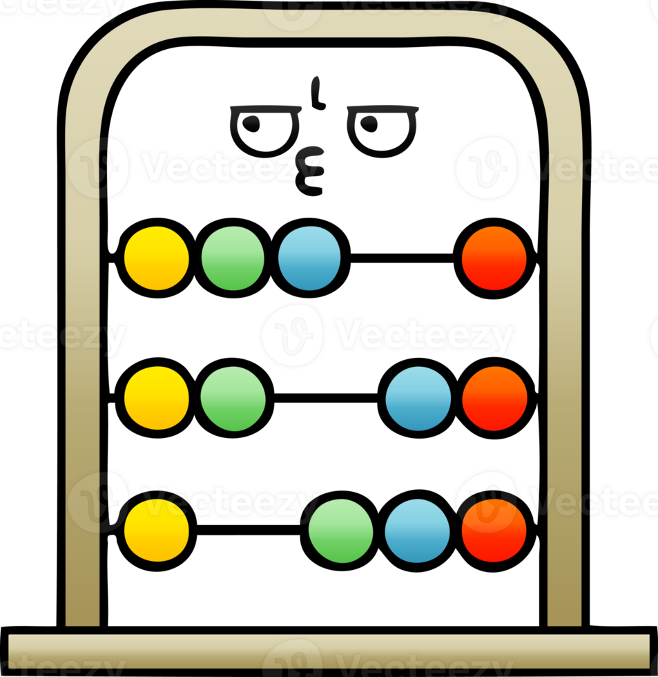 gradient shaded cartoon of a abacus png
