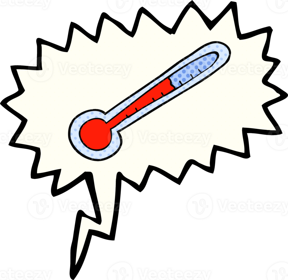hand drawn comic book speech bubble cartoon temperature gauge png