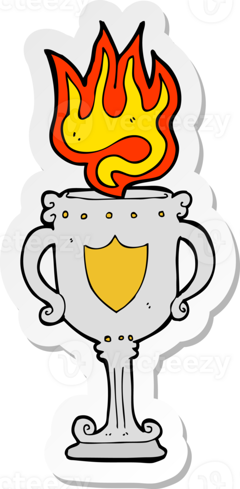 sticker of a cartoon trophy png