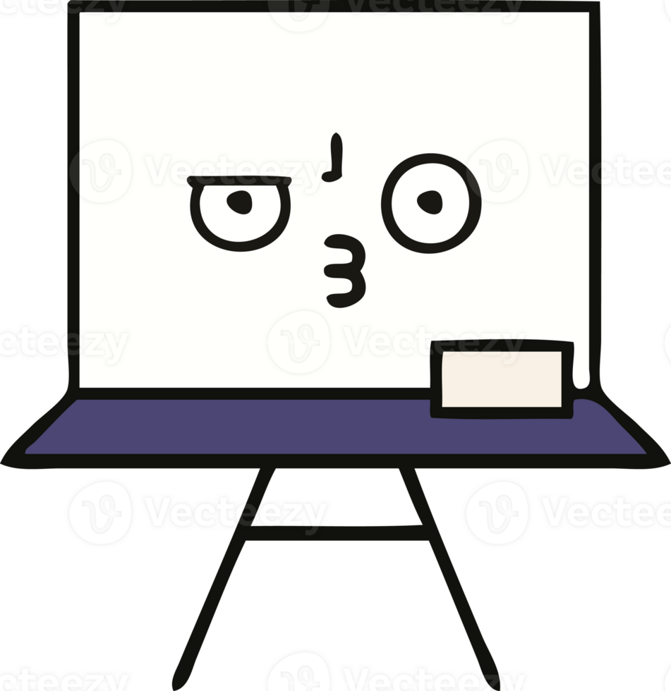 cute cartoon of a white board png