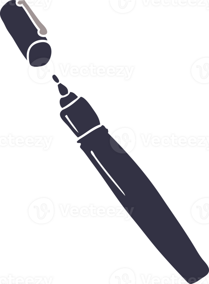 cartoon doodle of a permanent marker png