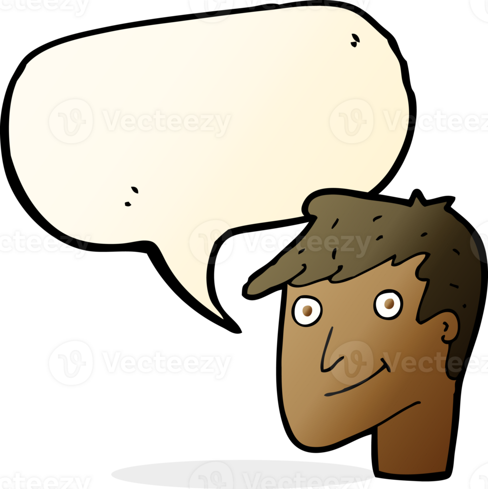 cartoon happy man with speech bubble png