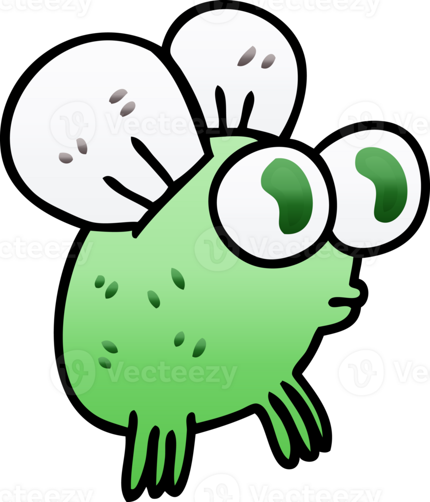 gradient shaded quirky cartoon fly png