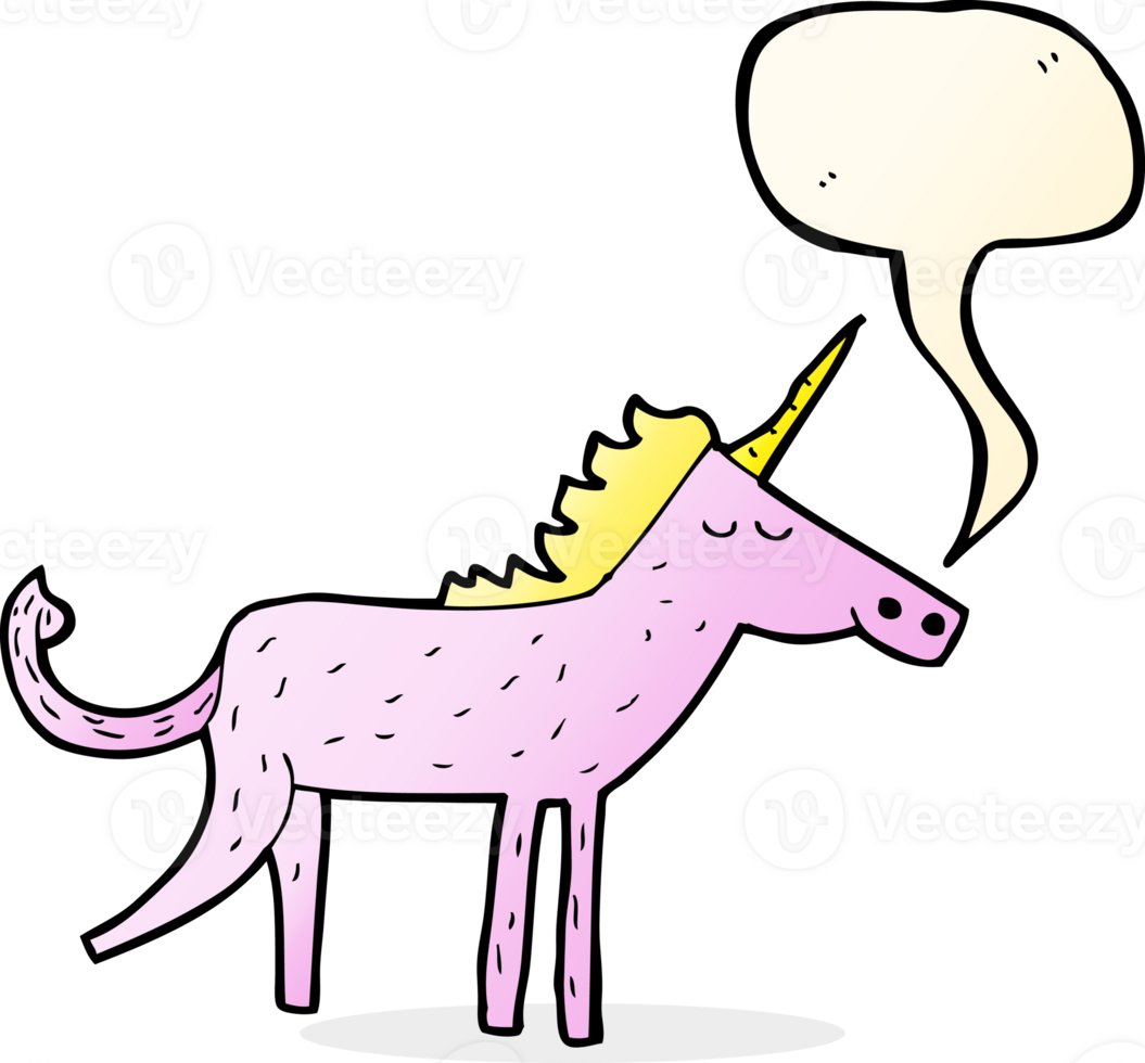 cartoon unicorn with speech bubble png