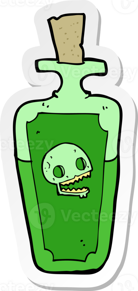 sticker of a cartoon poison png