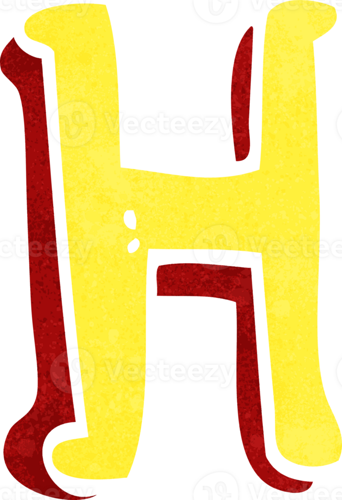 cartoon letter H png