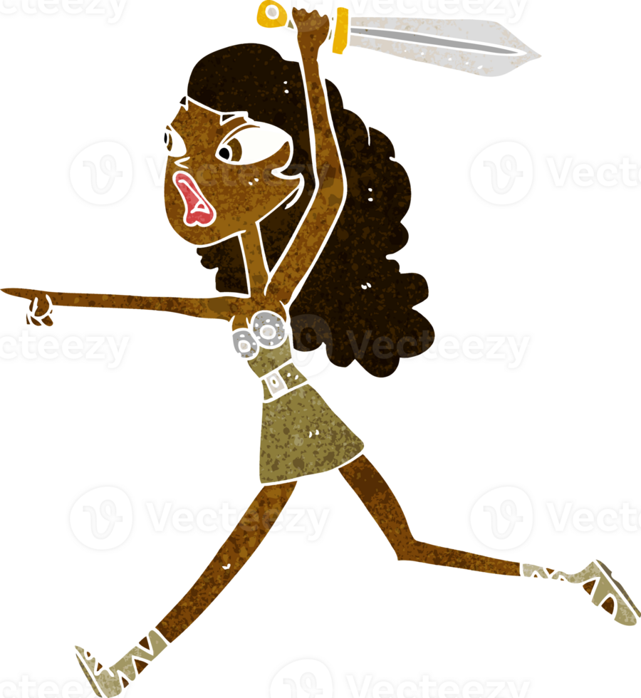 cartoon girl with sword png