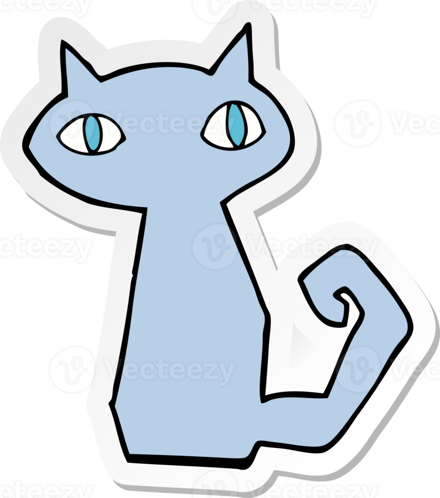 sticker of a cartoon cat png
