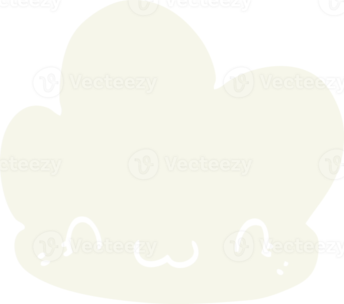 flat color style cartoon cloud png