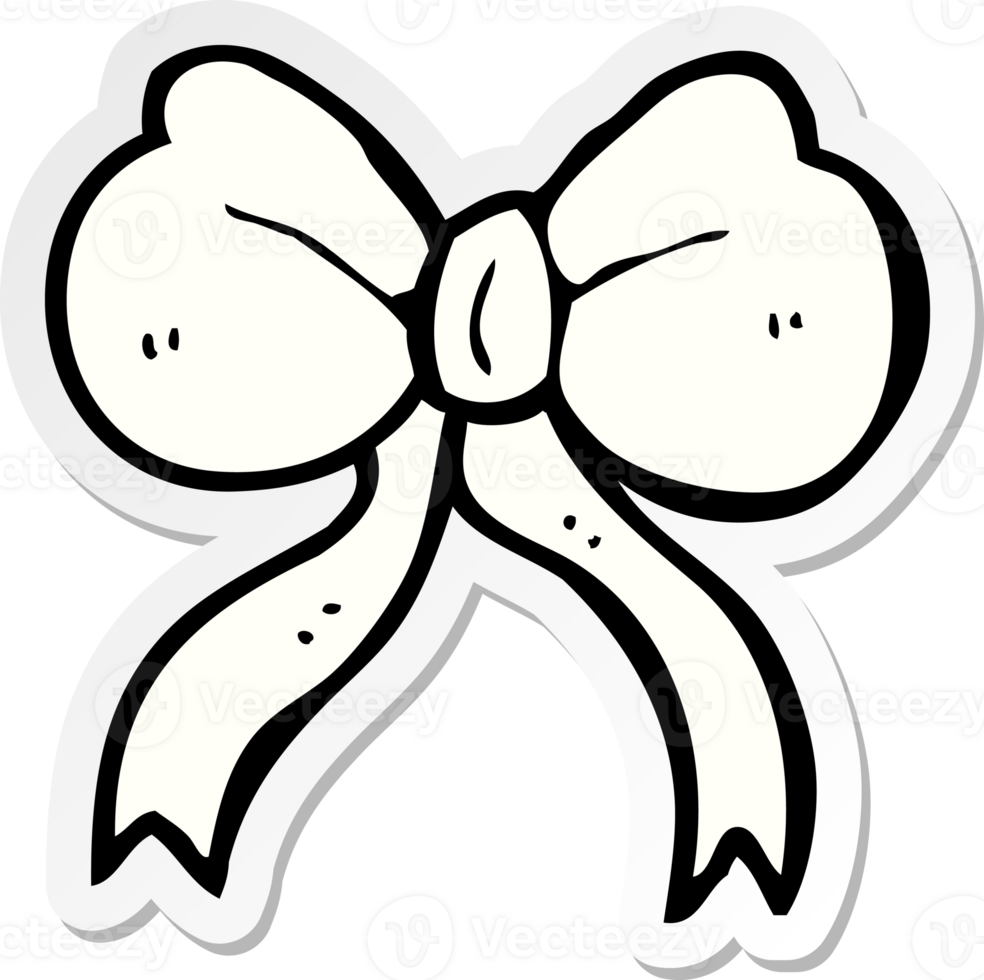 sticker of a cartoon bow tie png