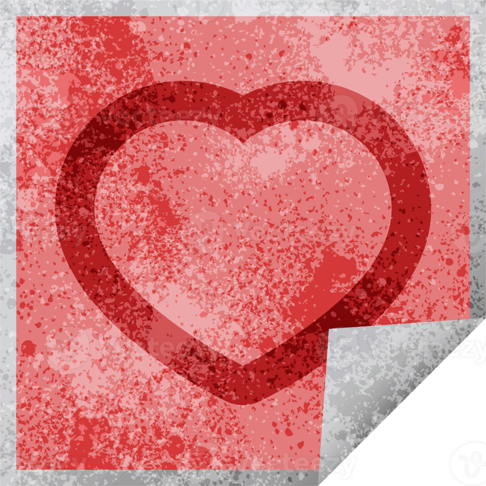 heart symbol graphic   illustration square sticker png